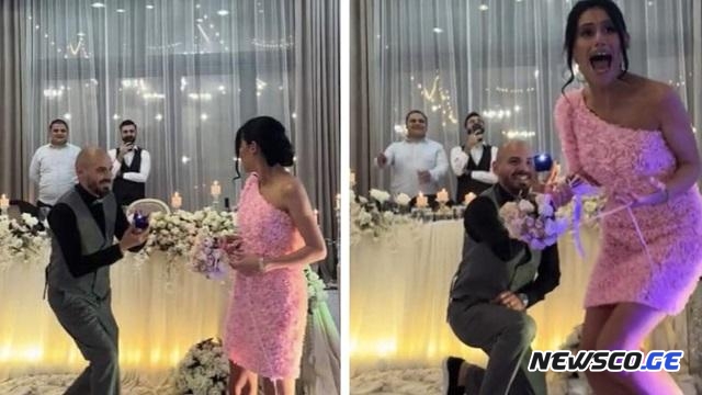 VIDEO:გოგონამ ქორწილში თაიგული დაიჭირა და რამდენიმე წამში ხელი სთხოვეს - ნახეთ, საოცარი რეაქციის კადრები, რომლებმაც ინტერნეტი დაიპყრო